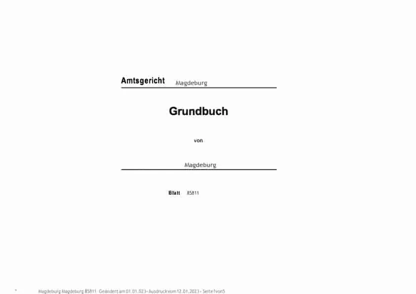 Grundbuchauszug-Muster